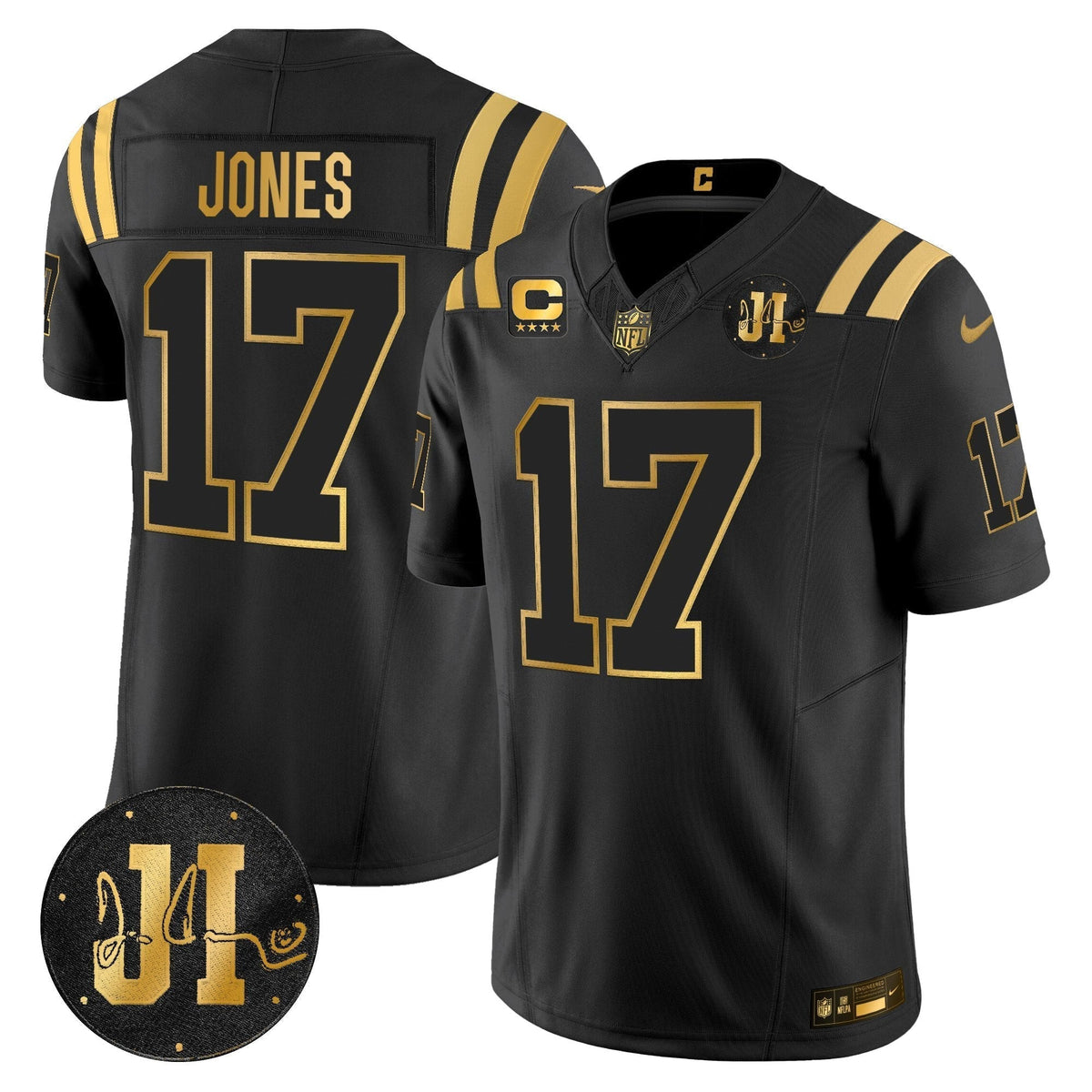 IND 2025 Jim Irsay Patch Gold Vapor Limited Jersey - image 1