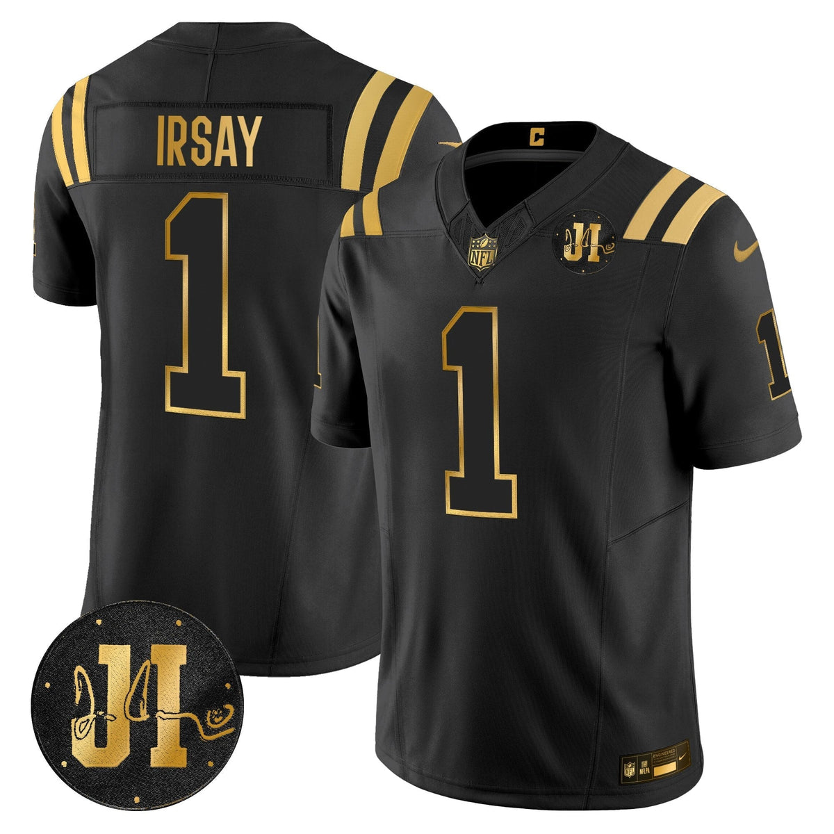 IND 2025 Jim Irsay Patch Gold Vapor Limited Jersey - image 3