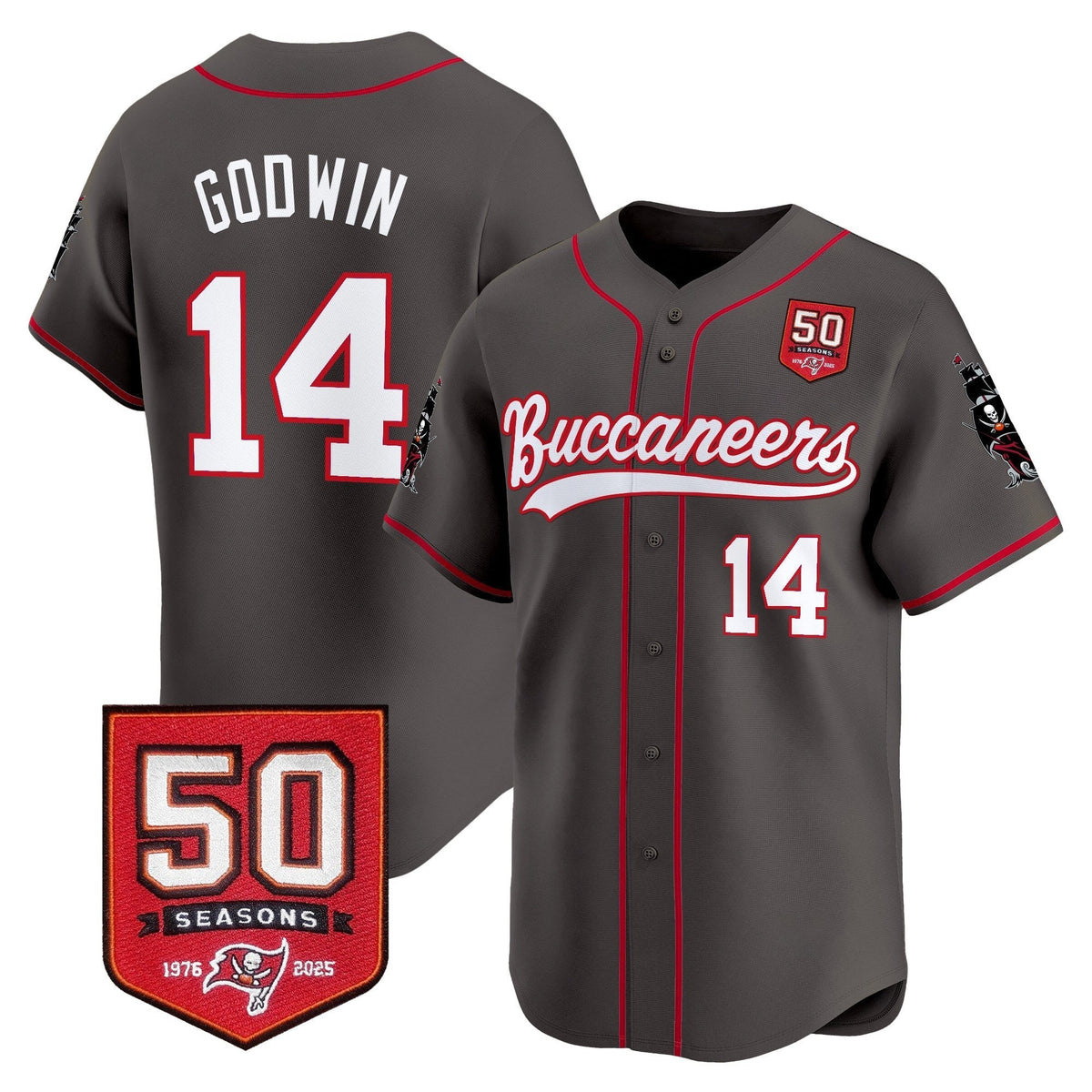 TB 50th Season Patch Vapor Baseball Jersey - All Stitched - image 29