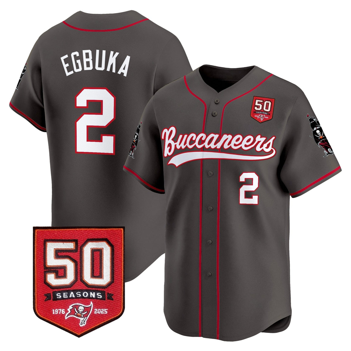 TB 50th Season Patch Vapor Baseball Jersey - All Stitched - image 27