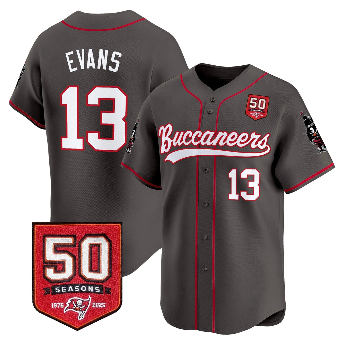 TB 50th Season Patch Vapor Baseball Jersey - All Stitched - image 24