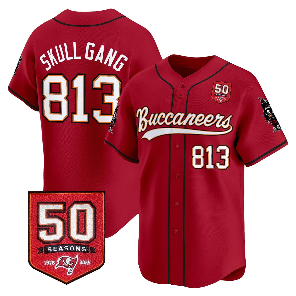 TB 50th Season Patch Vapor Baseball Jersey - All Stitched - image 37