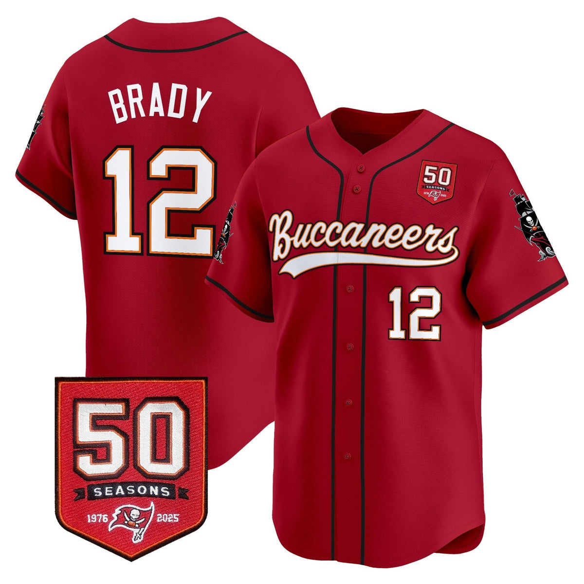 TB 50th Season Patch Vapor Baseball Jersey - All Stitched - image 39