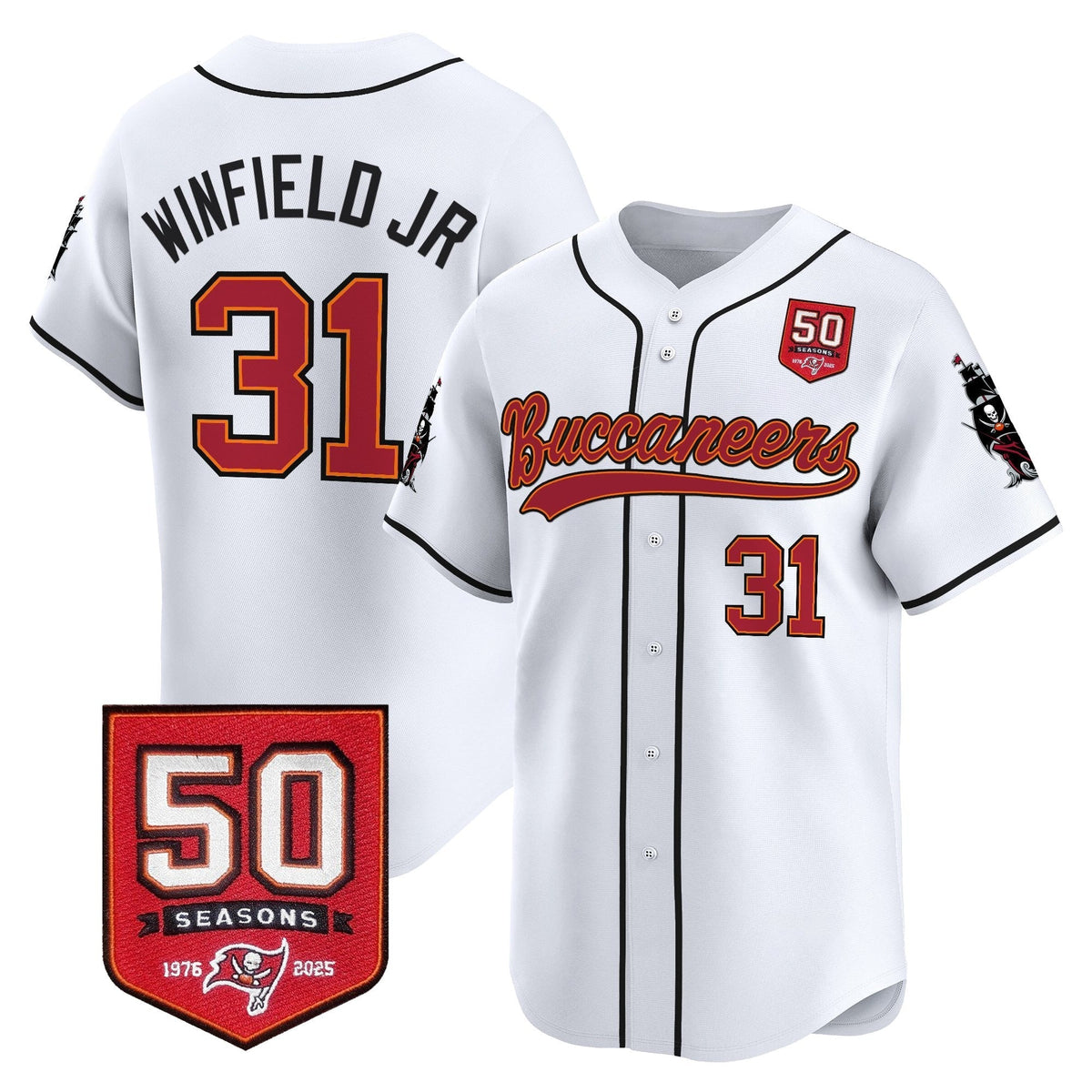TB 50th Season Patch Vapor Baseball Jersey - All Stitched - image 53