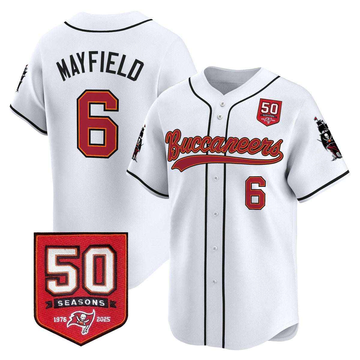 TB 50th Season Patch Vapor Baseball Jersey - All Stitched - image 45