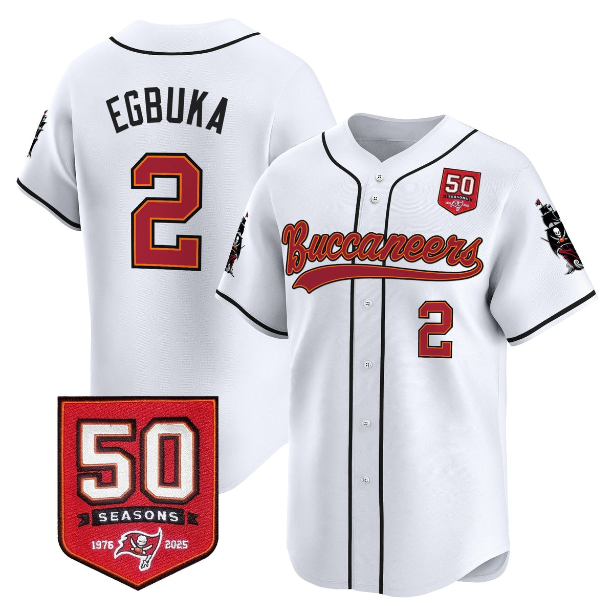 TB 50th Season Patch Vapor Baseball Jersey - All Stitched - image 49