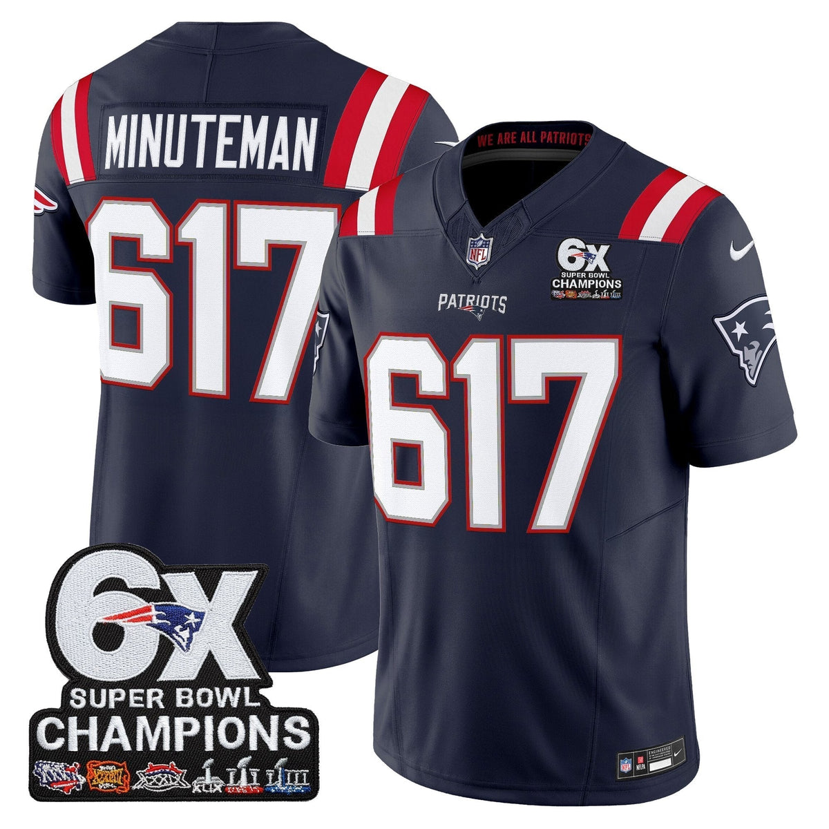 NE 6-Time Champions Patch Vapor Limited Jersey - image 11