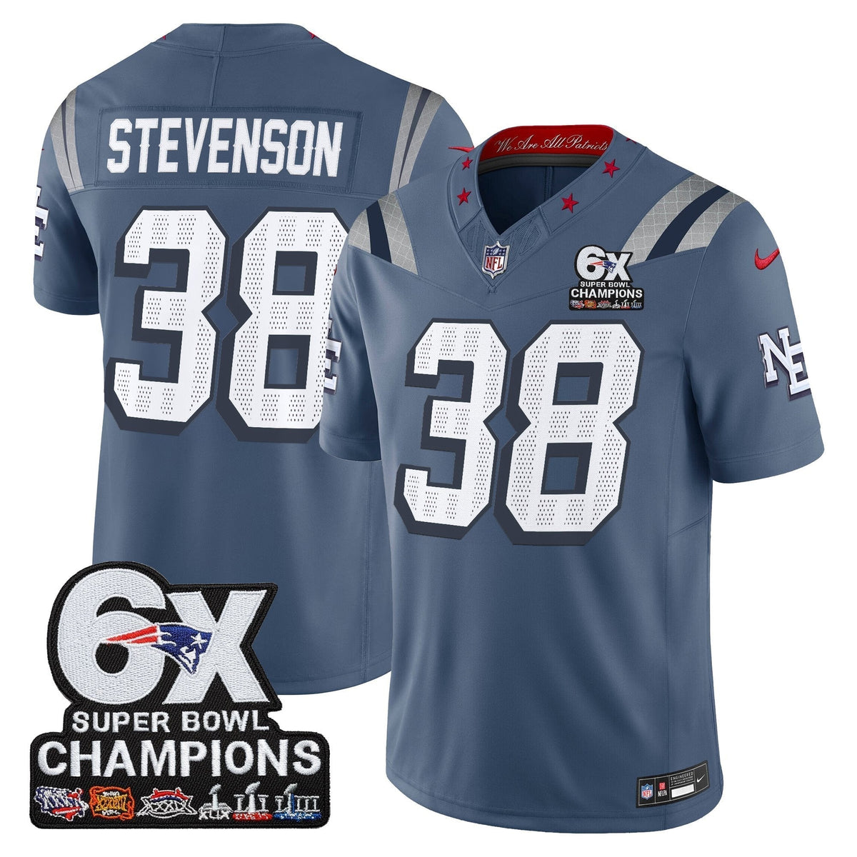 NE 6-Time Champions Patch Vapor Limited Jersey - image 43