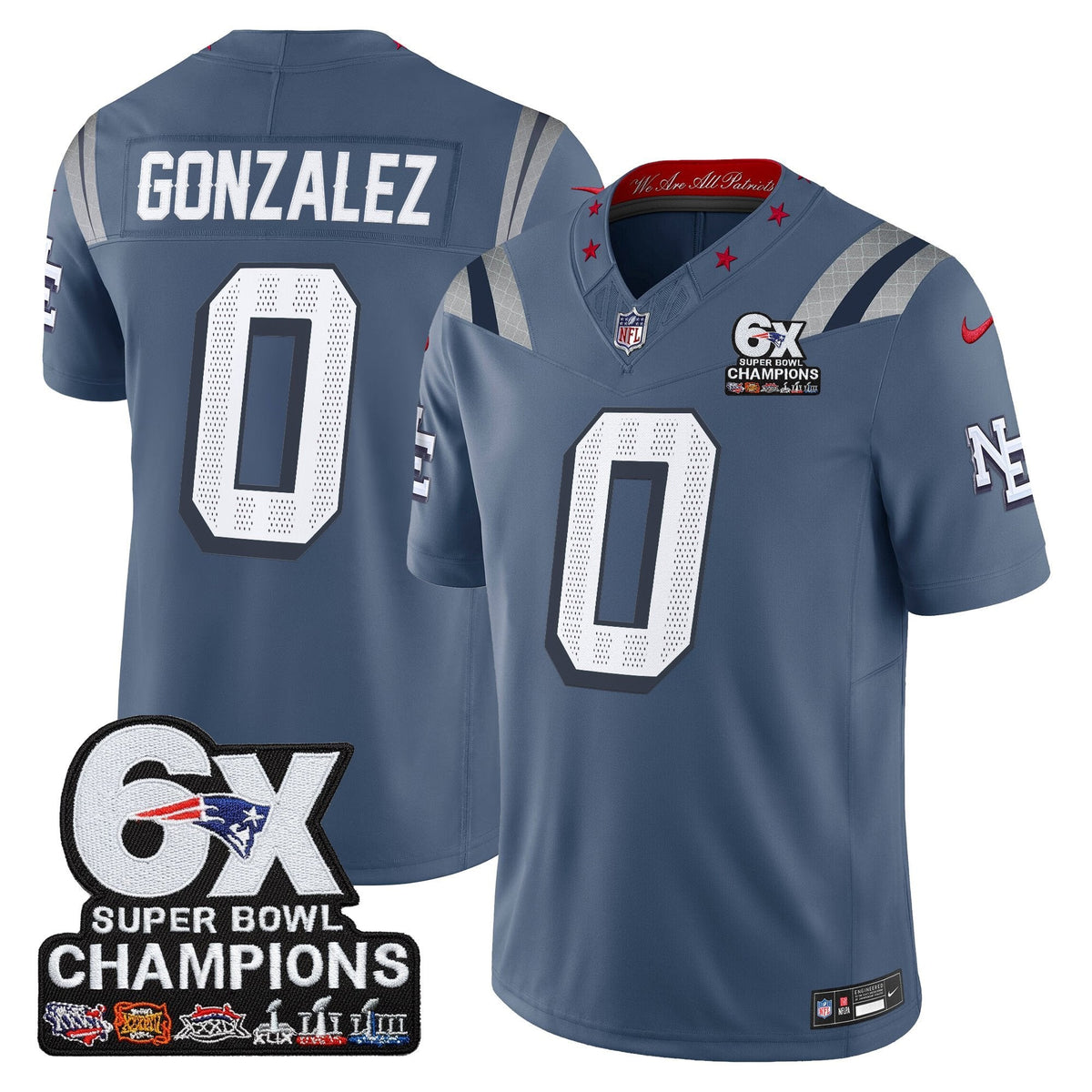 NE 6-Time Champions Patch Vapor Limited Jersey - image 44