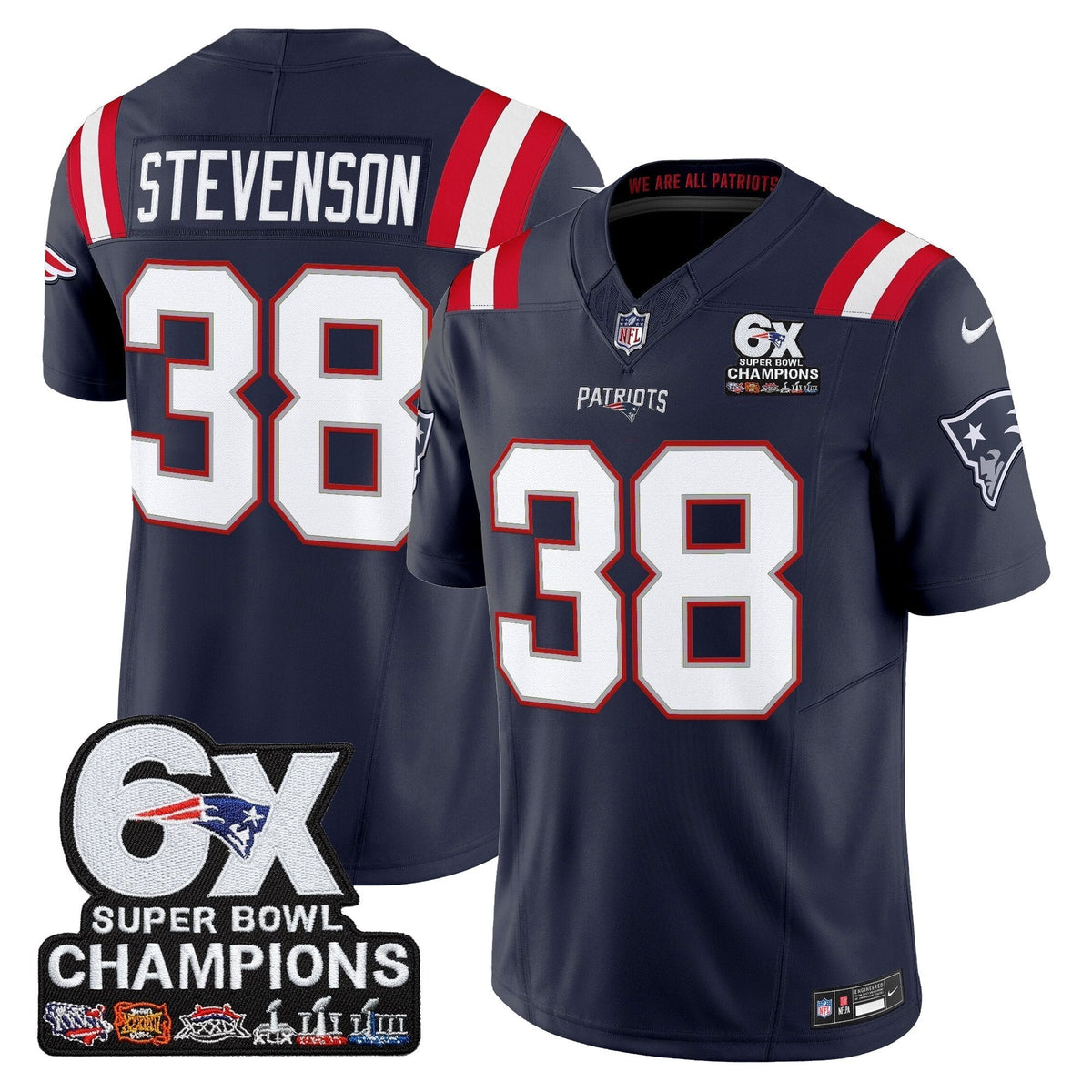 NE 6-Time Champions Patch Vapor Limited Jersey - image 16
