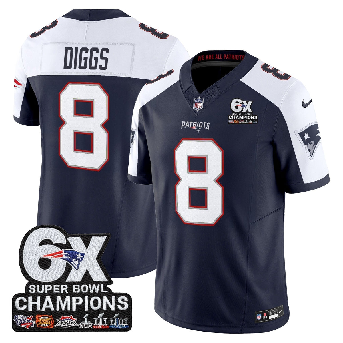 NE 6-Time Champions Patch Vapor Limited Jersey - image 31