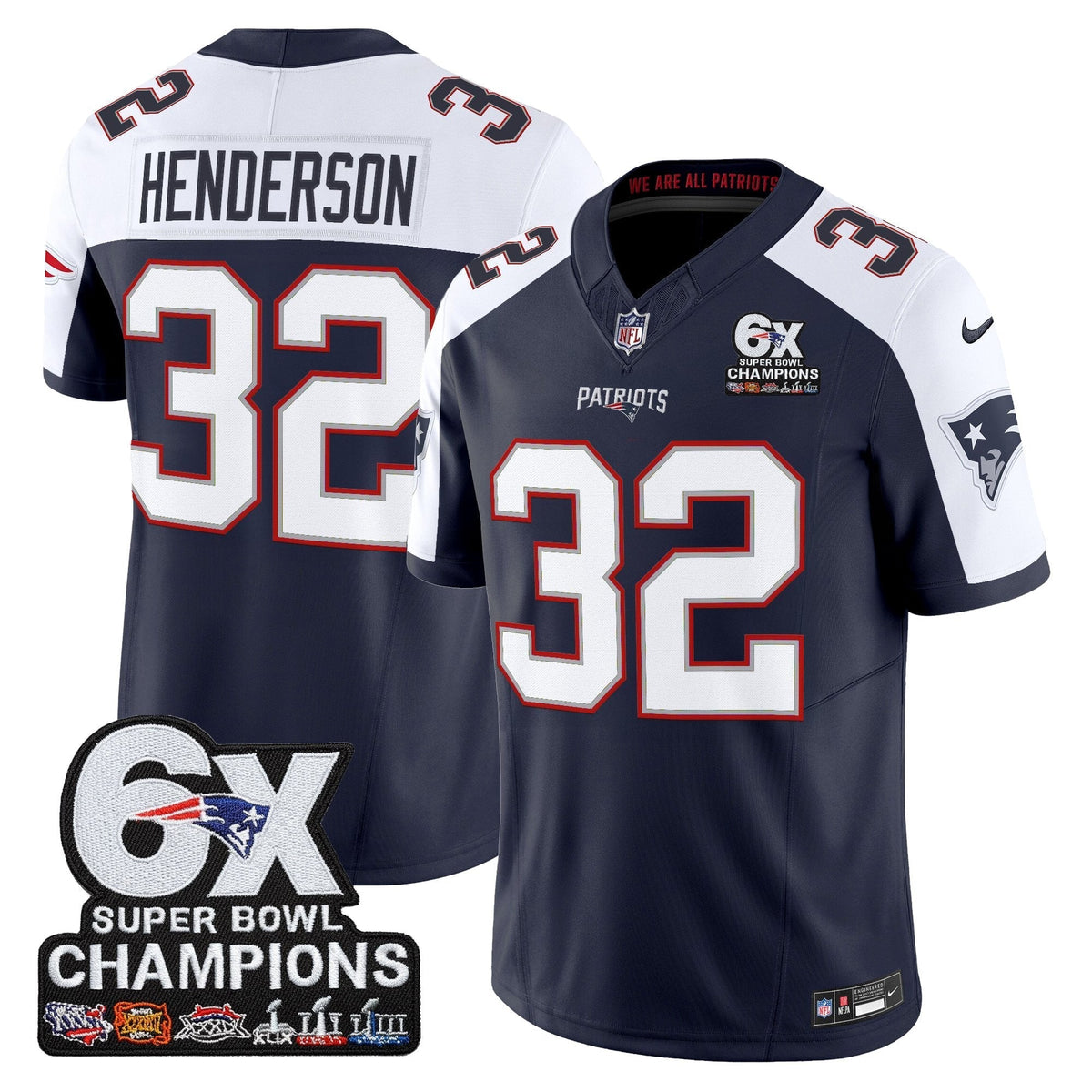 NE 6-Time Champions Patch Vapor Limited Jersey - image 33