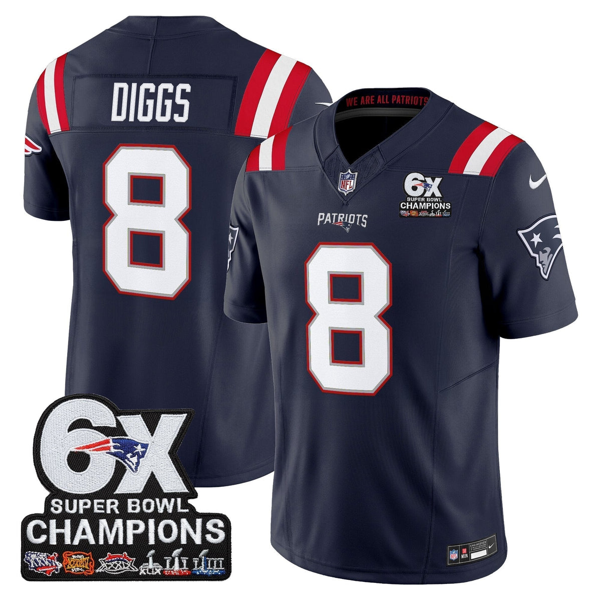 NE 6-Time Champions Patch Vapor Limited Jersey - image 13