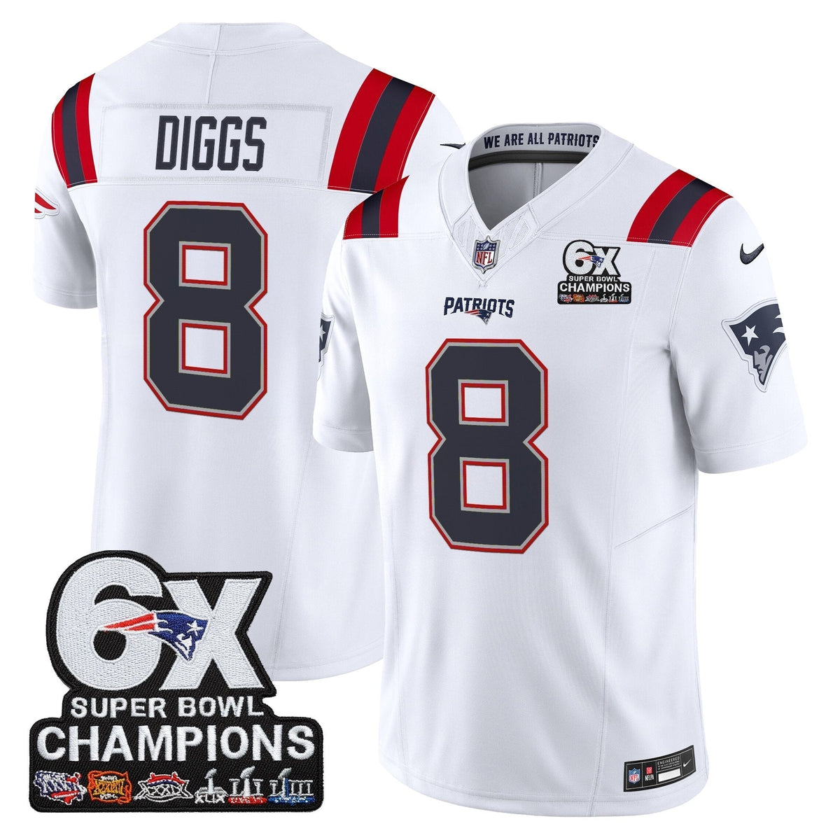 NE 6-Time Champions Patch Vapor Limited Jersey - image 4