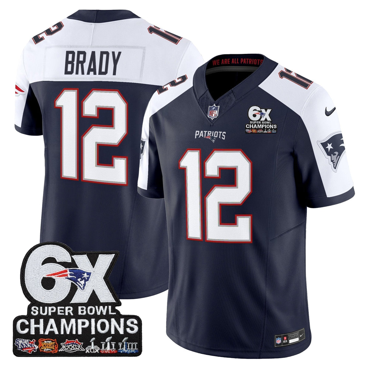 NE 6-Time Champions Patch Vapor Limited Jersey - image 32