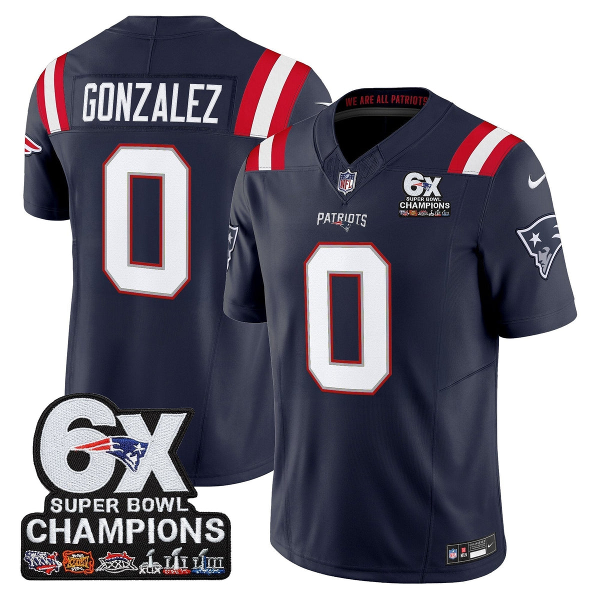 NE 6-Time Champions Patch Vapor Limited Jersey - image 17