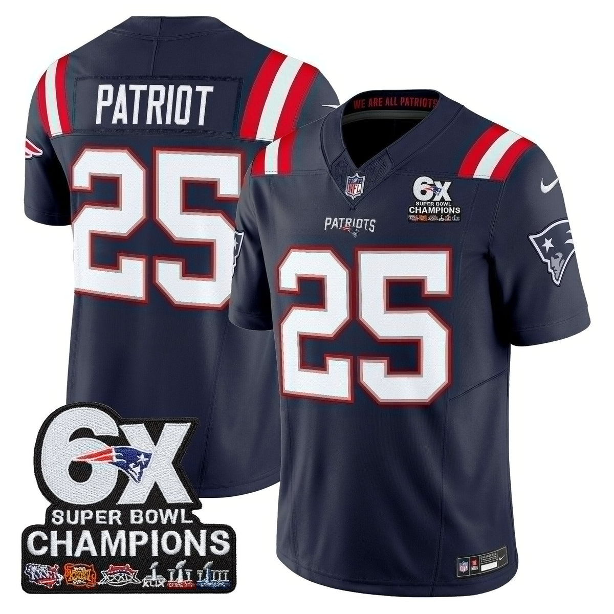 NE 6-Time Champions Patch Vapor Limited Jersey - image 12