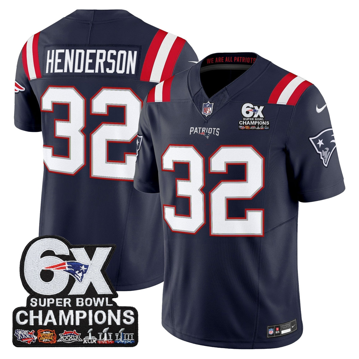 NE 6-Time Champions Patch Vapor Limited Jersey - image 15