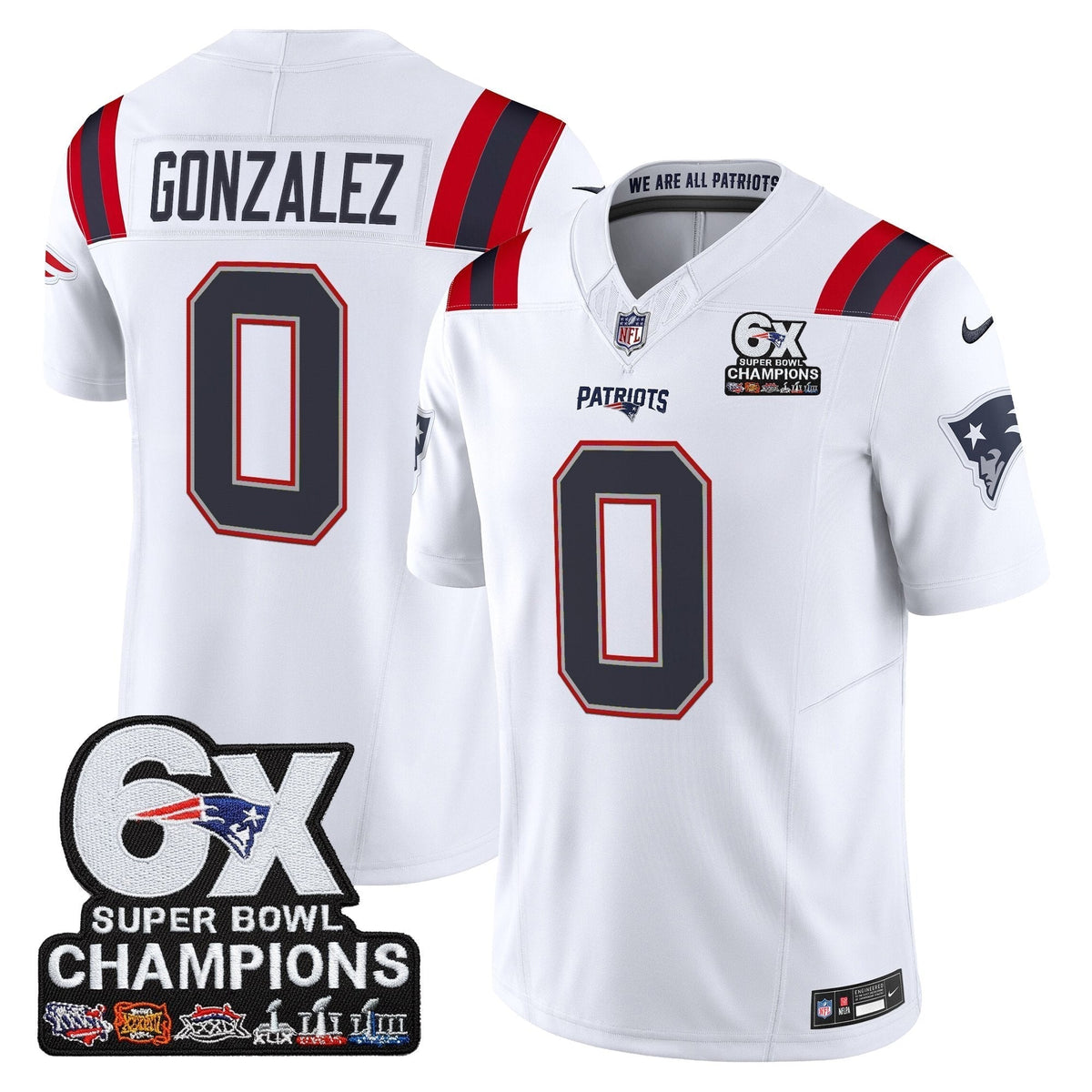 NE 6-Time Champions Patch Vapor Limited Jersey - image 8