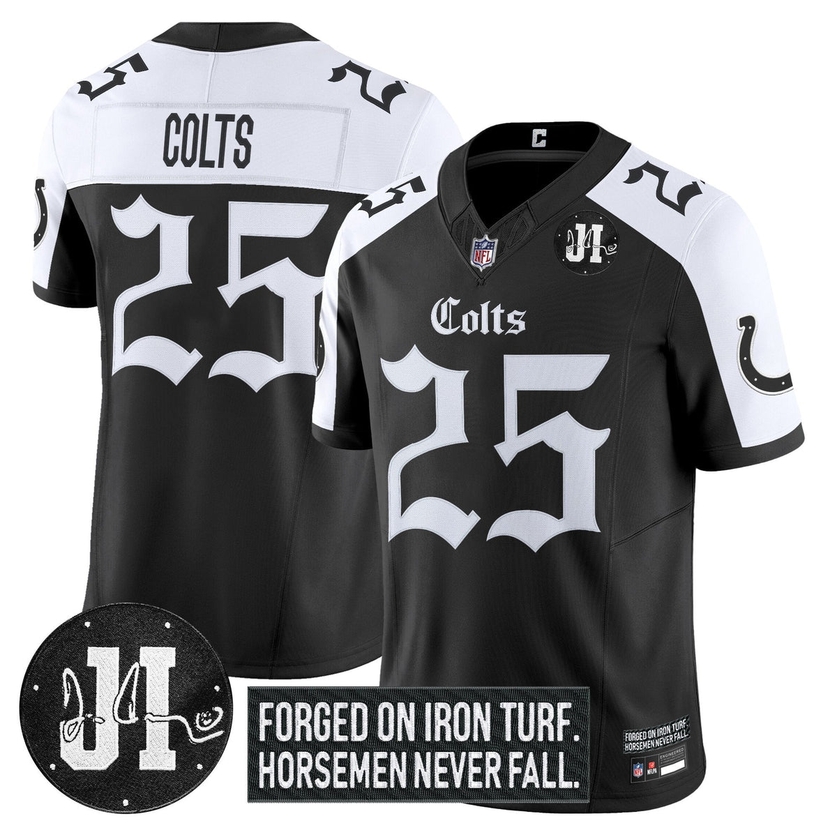 IND 2025 'Gothic Iron Hoof Edition' Vapor Limited Jersey - Jim Irsay Patch - image 30