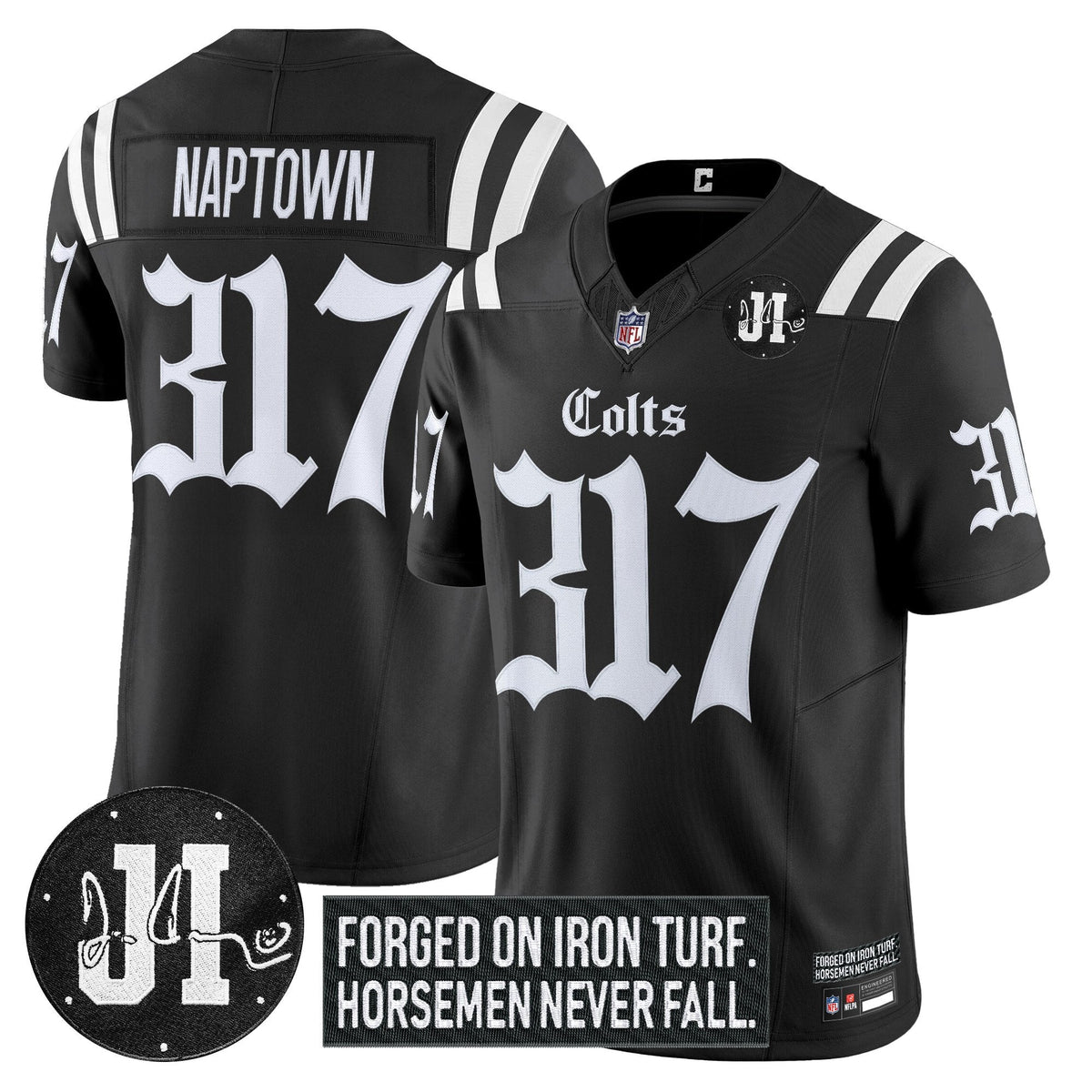 IND 2025 'Gothic Iron Hoof Edition' Vapor Limited Jersey - Jim Irsay Patch - image 2