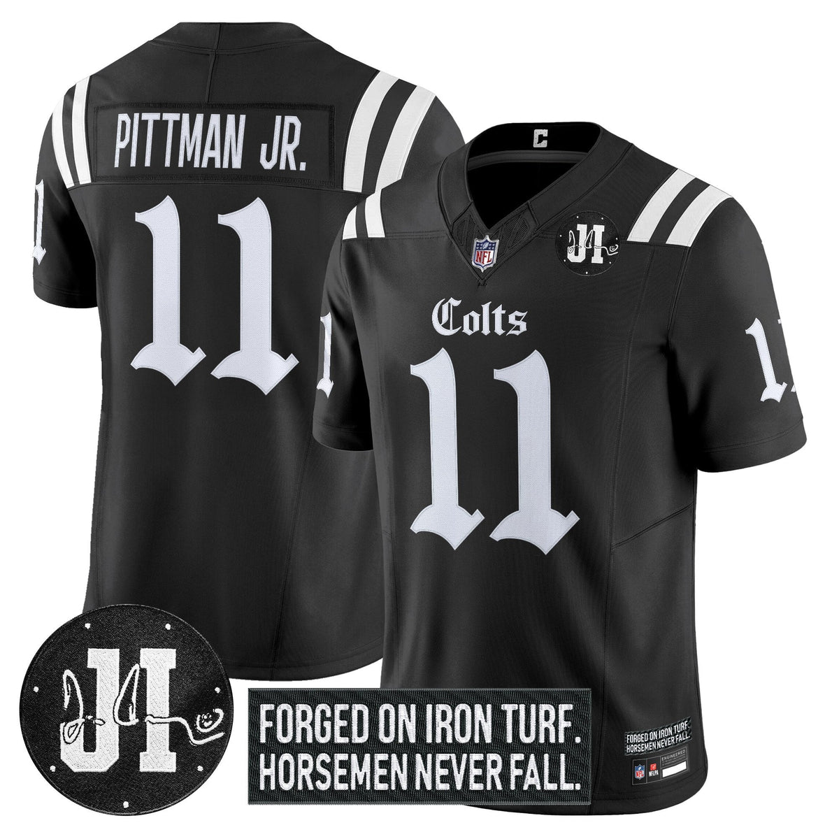 IND 2025 'Gothic Iron Hoof Edition' Vapor Limited Jersey - Jim Irsay Patch - image 5
