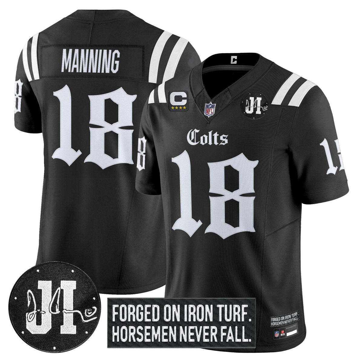 IND 2025 'Gothic Iron Hoof Edition' Vapor Limited Jersey - Jim Irsay Patch - image 8