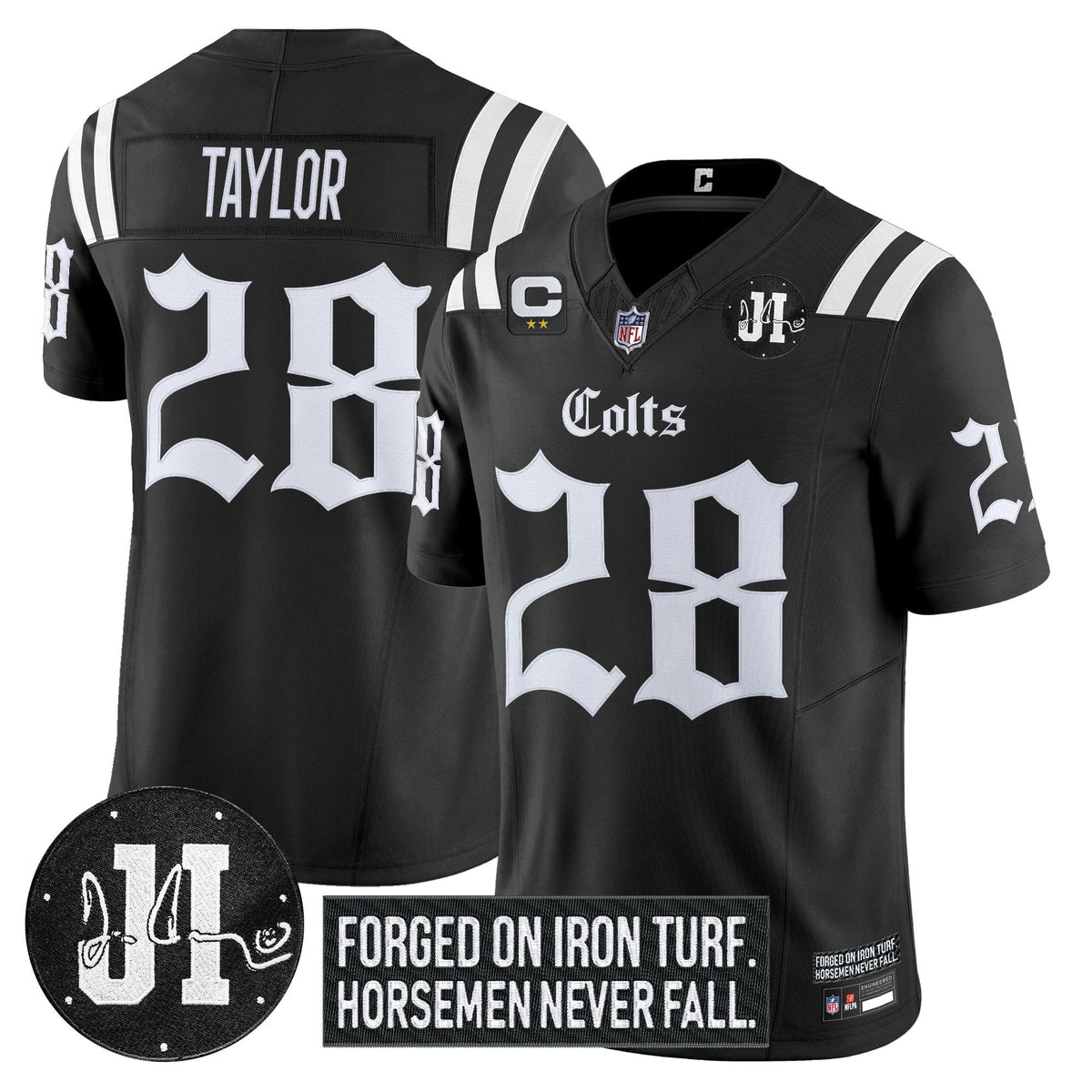 IND 2025 'Gothic Iron Hoof Edition' Vapor Limited Jersey - Jim Irsay Patch - image 4