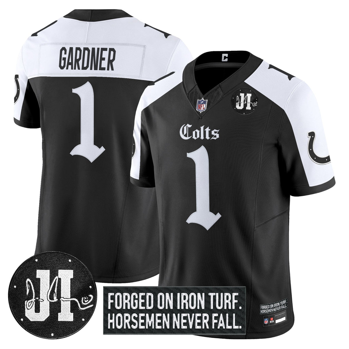 IND 2025 'Gothic Iron Hoof Edition' Vapor Limited Jersey - Jim Irsay Patch - image 26