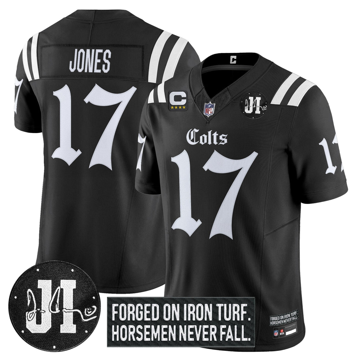 IND 2025 'Gothic Iron Hoof Edition' Vapor Limited Jersey - Jim Irsay Patch - image 1