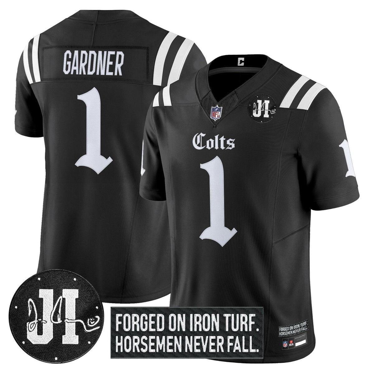 IND 2025 'Gothic Iron Hoof Edition' Vapor Limited Jersey - Jim Irsay Patch - image 6