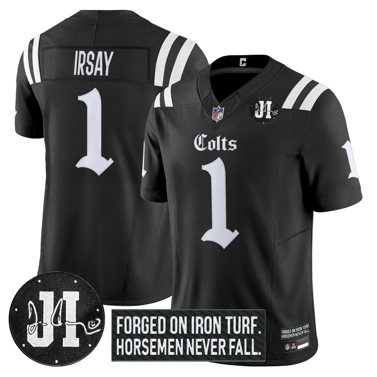 IND 2025 'Gothic Iron Hoof Edition' Vapor Limited Jersey - Jim Irsay Patch - image 3