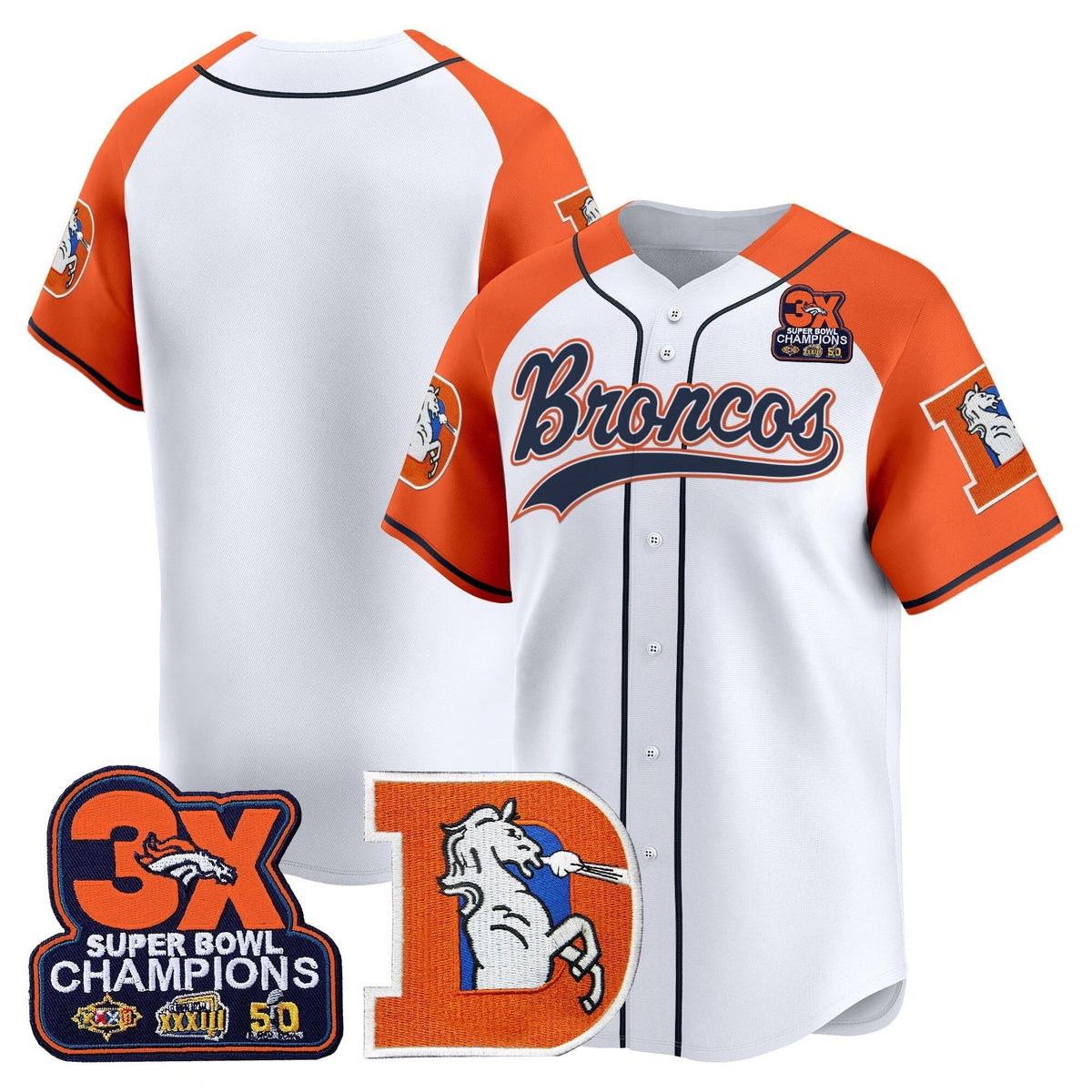 DEN Throwback Vapor Baseball Jersey - All Stitched - image 32