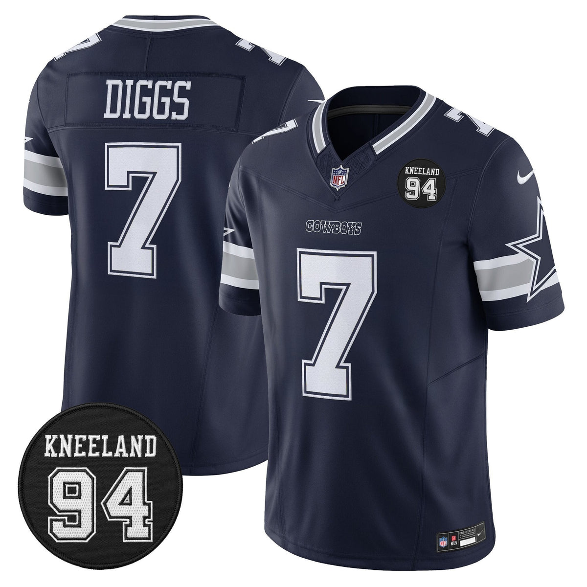 DAL #94 Marshawn Kneeland Memorial Patch Vapor Limited Jersey - image 4