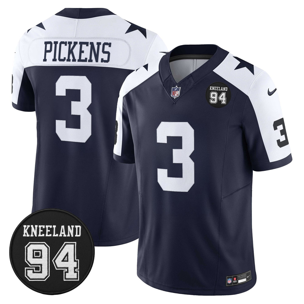 DAL #94 Marshawn Kneeland Memorial Patch Vapor Limited Jersey - image 17