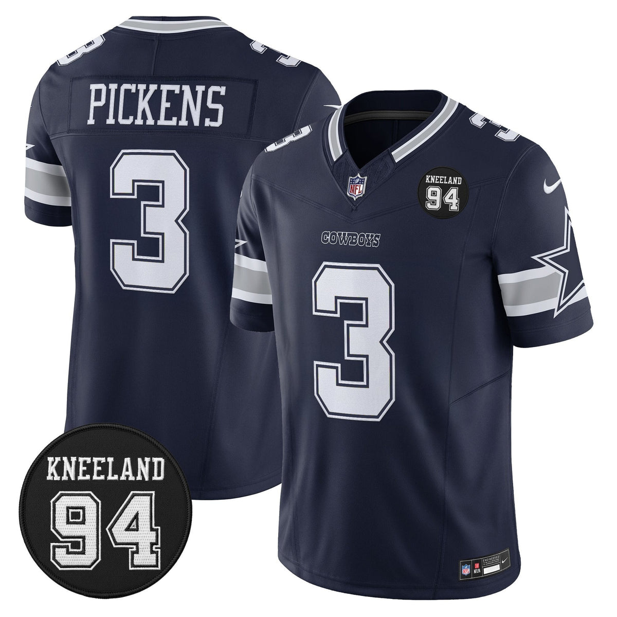 DAL #94 Marshawn Kneeland Memorial Patch Vapor Limited Jersey - image 7