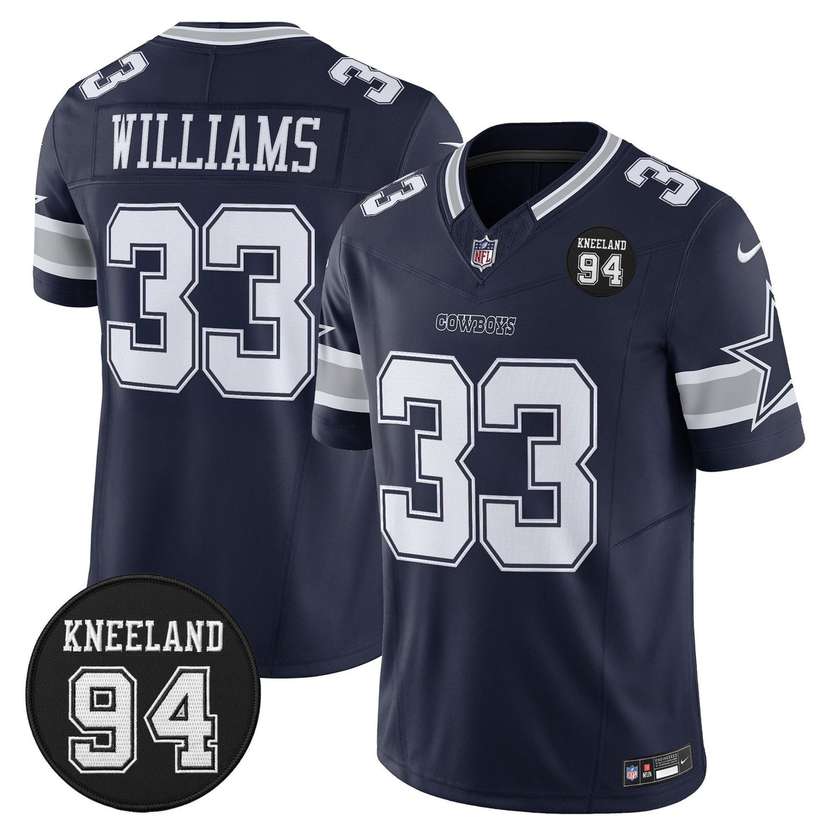 DAL #94 Marshawn Kneeland Memorial Patch Vapor Limited Jersey - image 6