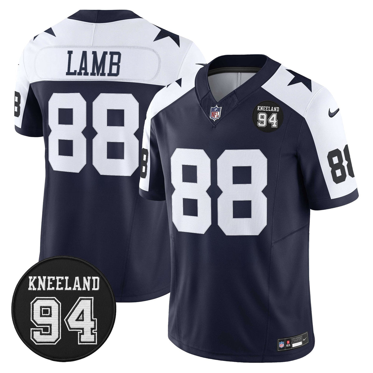 DAL #94 Marshawn Kneeland Memorial Patch Vapor Limited Jersey - image 13