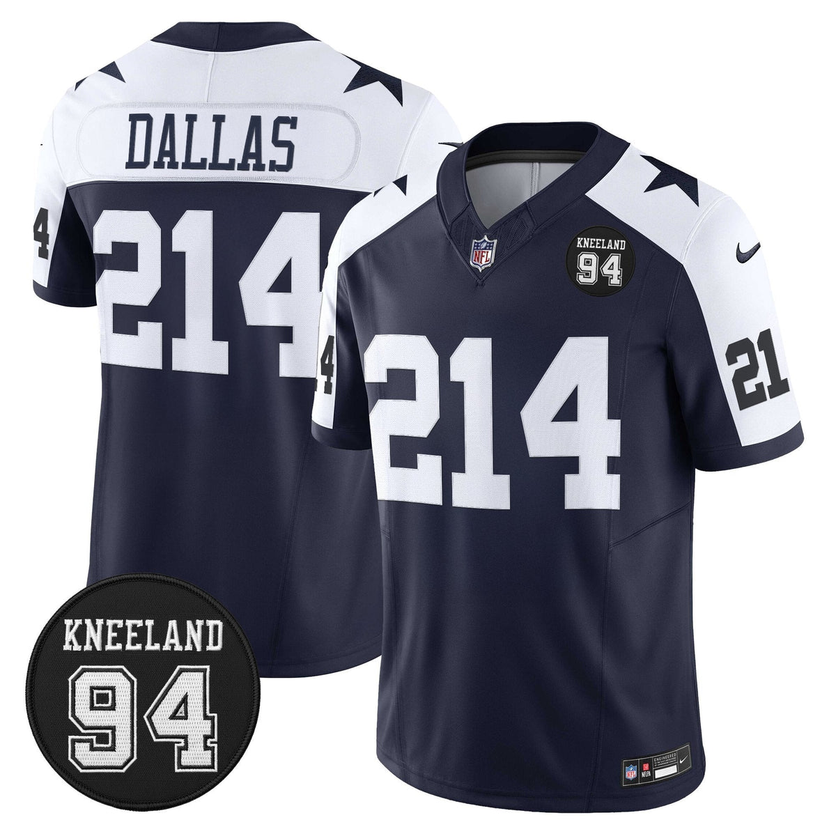 DAL #94 Marshawn Kneeland Memorial Patch Vapor Limited Jersey - image 12