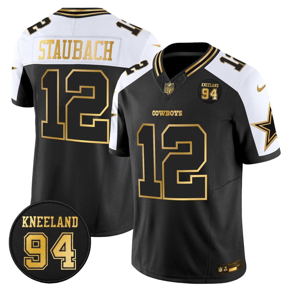 DAL #94 Marshawn Kneeland Memorial Patch Gold Vapor Limited Jersey - image 39