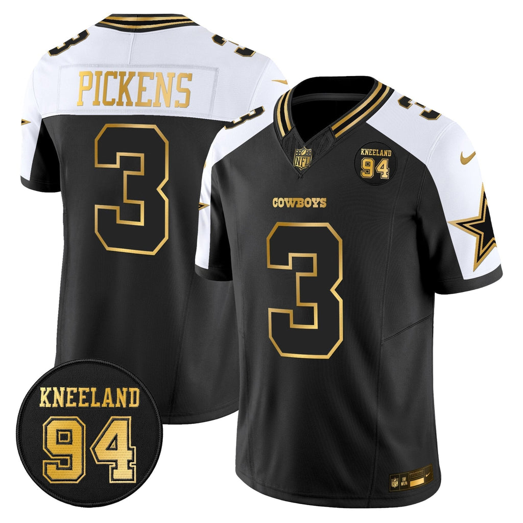 DAL #94 Marshawn Kneeland Memorial Patch Gold Vapor Limited Jersey - image 37