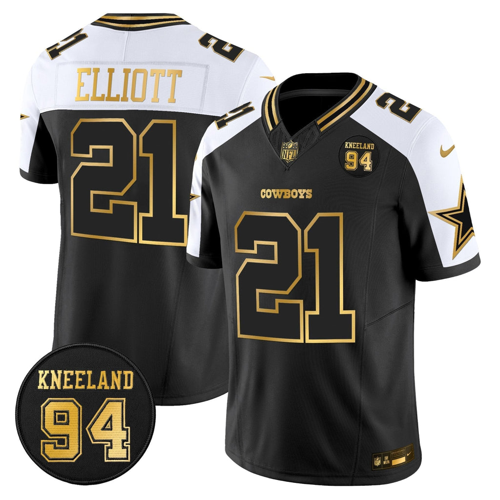 DAL #94 Marshawn Kneeland Memorial Patch Gold Vapor Limited Jersey - image 38