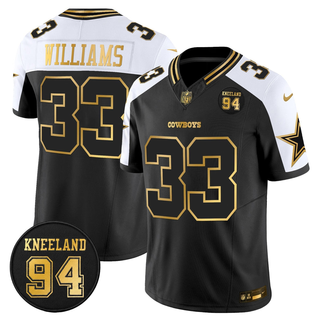 DAL #94 Marshawn Kneeland Memorial Patch Gold Vapor Limited Jersey - image 36