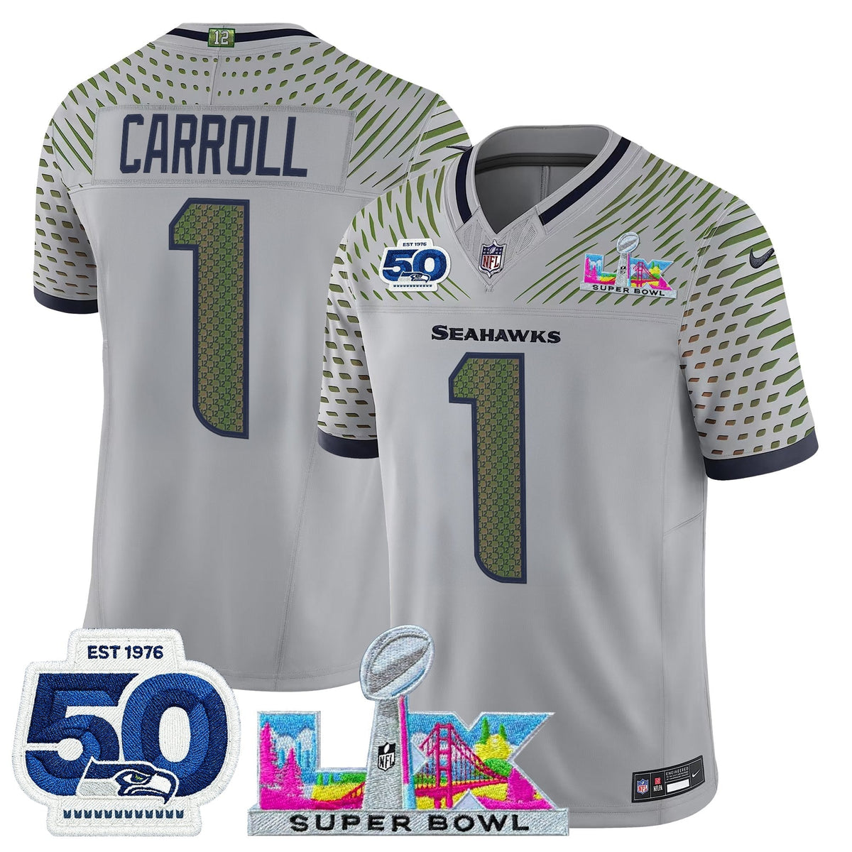 SEA "Super Bowl LX & 50th Patch" Vapor Limited Jersey - image 20