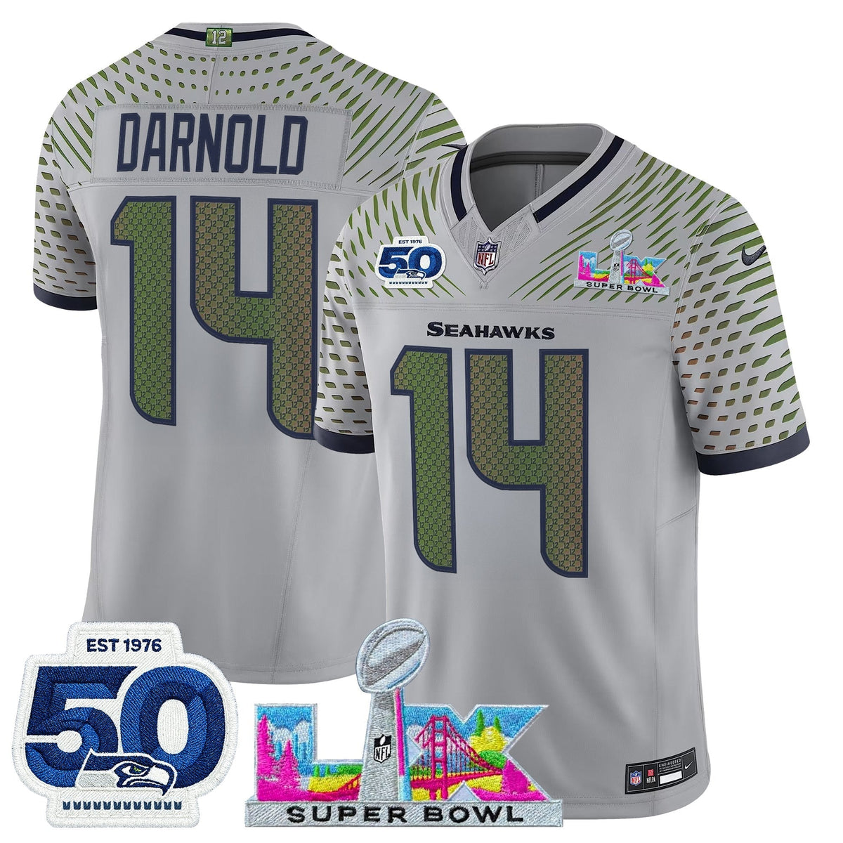 SEA "Super Bowl LX & 50th Patch" Vapor Limited Jersey - image 17