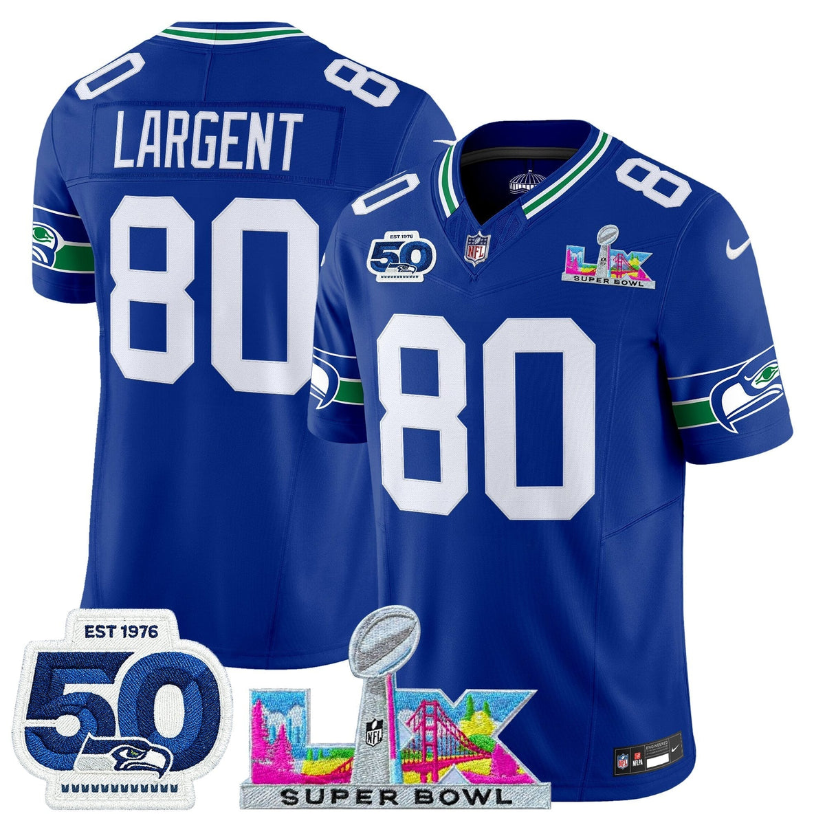 SEA "Super Bowl LX & 50th Patch" Vapor Limited Jersey - image 7