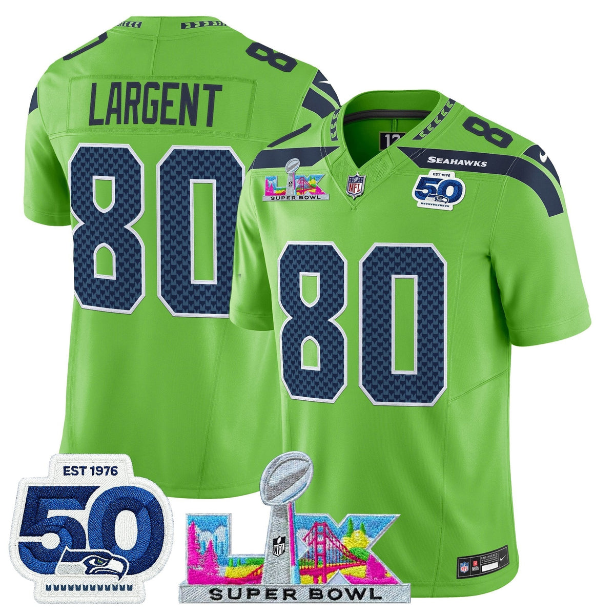SEA "Super Bowl LX & 50th Patch" Vapor Limited Jersey - image 31