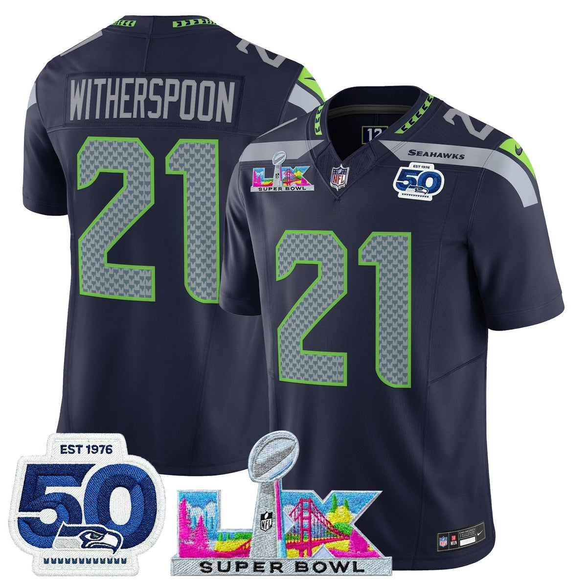 SEA "Super Bowl LX & 50th Patch" Vapor Limited Jersey - image 13