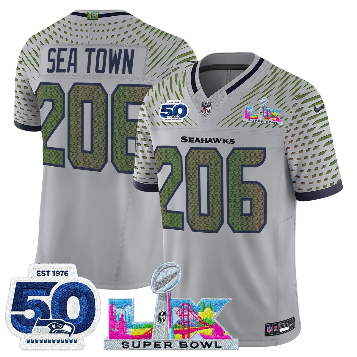 SEA "Super Bowl LX & 50th Patch" Vapor Limited Jersey - image 18