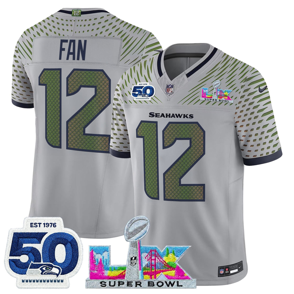 SEA "Super Bowl LX & 50th Patch" Vapor Limited Jersey - image 24